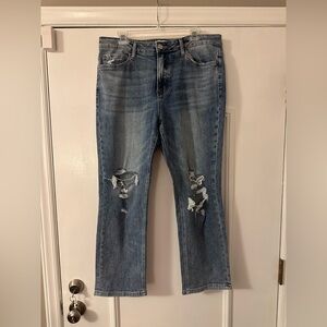 Lovervet Women’s Distressed Straight Jeans
